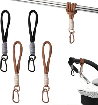 Stevige Stroller Hooks voor Tassen - 4 Stuks, Ideaal voor Wandelwagens, Winkelen en Reizen