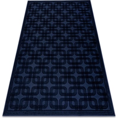 Kleden Rugsx Tapijt AURA J2556A donkerblauw - Geometrisch, stru 80x150 cm