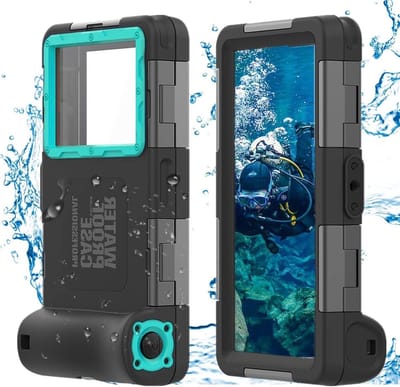 Waterdichte Telefoonhoes Universele Smartphone Cover - Duiken - Snorkelen - Onderwater - iPhone Samsung Huawei Google OnePlus Xiaomi Motorola - Zwart/Blauw
