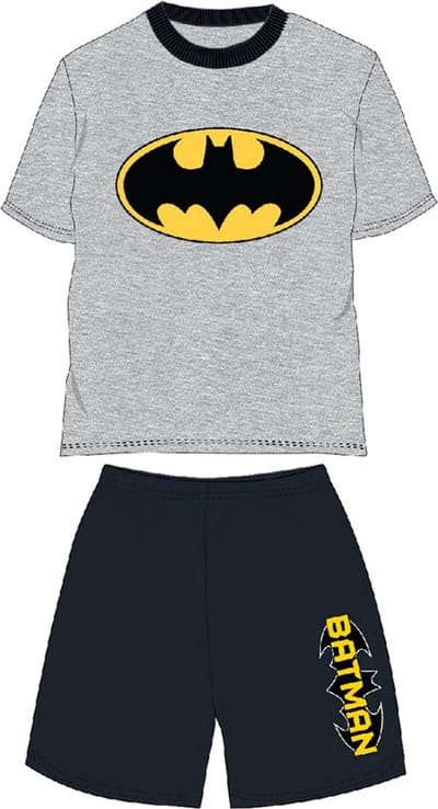 DC Comics Batman - Shortama - Pyjama - Maat 98 - Grijs shirt met zwarte broek