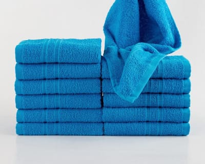 Homéé® Gastendoekje FeelGood due Fancy turkoois 30x50cm 100% Katoen badstof set van 12 stuks