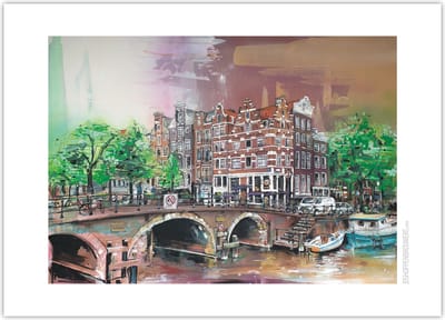 Amsterdam city poster 70x50 cm