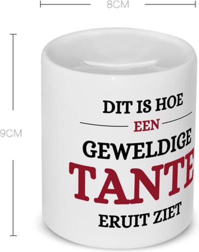 Akyol - geweldige tante Spaarpot - Tante - liefste tante - verjaardagscadeau - verjaardag - cadeau voor tante - kado - 350 ML inhoud