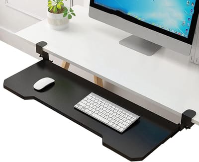 Schuiftoetsenbordlade - Bureau Extender - Bureau Organiseren - Zonder Boren - 75 cm - Zwart