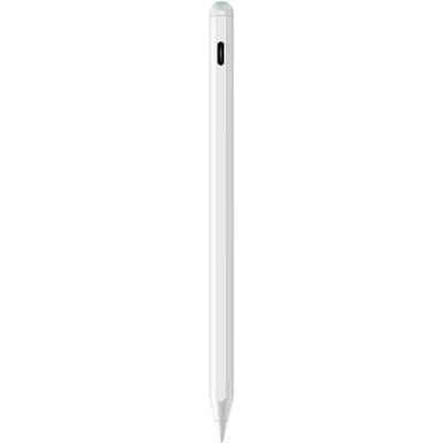 Stylus voor iPad Magnetische Adsorptie met Dubbele Oplaadmodi TypeC & Draadloos Adsorptie Opladen, wit