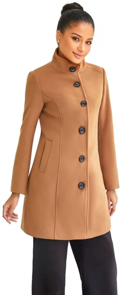 Versano Violet NG Dames Mantel Manteljas 3 kwart Winterjas XS - Camel