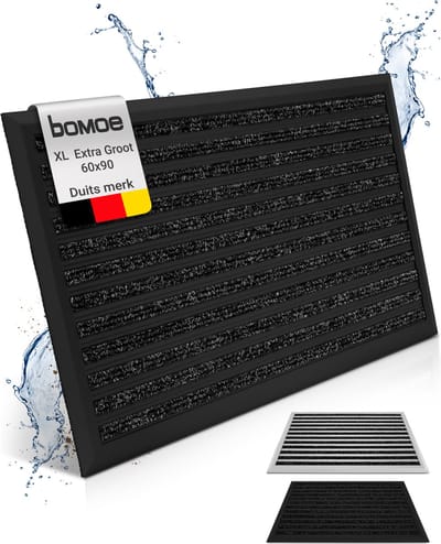 bomoe AluGant – XL Aluminium Deurmat 60x90 cm Antraciet – Vloermat Antislip Buiten & Binnen – Roestvrij Weerbestendig