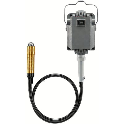 Meuleuse à arbre flexible, Outil rotatif électrique à arbre flexible 1200W 30000RPM, Meuleuse suspendue avec contrôle à pédale, avec kit d'accessoires 112 pièces pour le ponçage