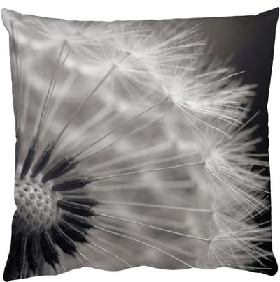 Sierkussens - Kussentjes Woonkamer - 50x50 cm - Paardenbloem - Zwart - Wit