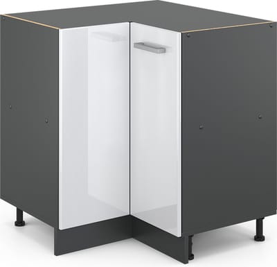 Vicco R-Line Hoekkast – 75.6 cm, WB Antraciet Wit Hoogglans