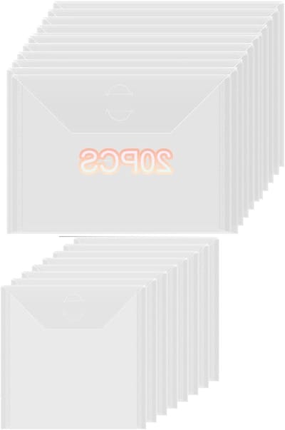 20 Stuks Herbruikbare Duidelijke Plastic Opbergtassen voor Stempels en Snijmallen - Perfect voor Scrapbooking, Knutselen en Organiseren van Creatieve Projecten