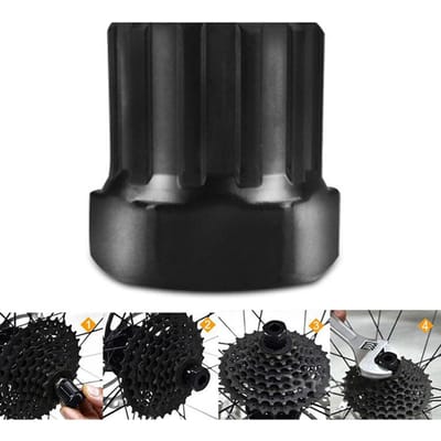 Outil Multifonctionnel 6 en 1 pour Retrait de Cassette de Vélo avec Extracteur de Manivelle et Dépose Roulements de Boîtier de Pédalier 4 black