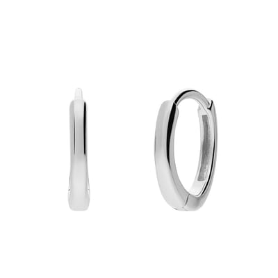 Lucardi Dames Zilveren oorringen met zirkonia 12mm voor dames - Oorbellen - 925 Zilver - Zilverkleurig
