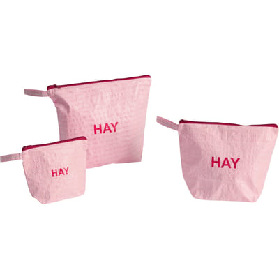 HAY Candy Mono Wash Bag set van 3 - Wash - light pink