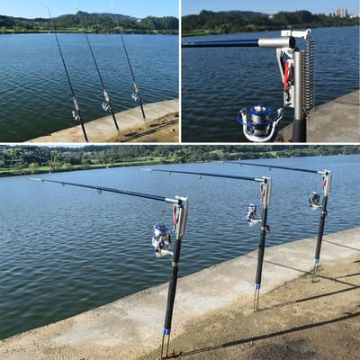 2.1m / 2.4m / 2.7m / 3.0m Automatische Hengel Verstelbare Telescopische Hengel Apparaat Zee Rivier gray