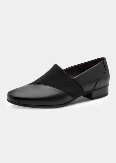 Loafers met brede stretchinzet - zwart - Gr. 36 van Goldner Fashion