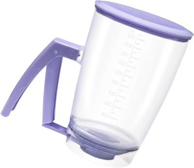 Beslag Dispenser - Trechter Tool Beslag Separator - Bakken Maken - Lekvrij Ontwerp - 118mm x 80mm x 165mm - Wit