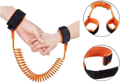 Veiligheidstuigje voor kinderen - Polstuigje - Polsband kinderen - Looplijn Peuter - Anti Wegloop Armband - 2,5 meter - Oranje