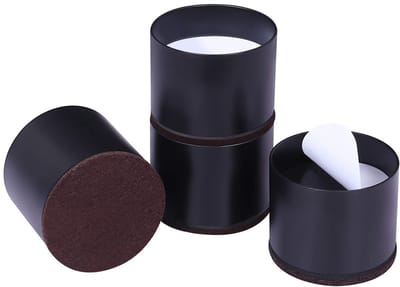 Dailygoods- Bedverhogers 30 cm hoog - Zware Meubelverhogers - Set van 4 - Rond - Bescherming Vloeren - Zelfklevende Schuimkussens