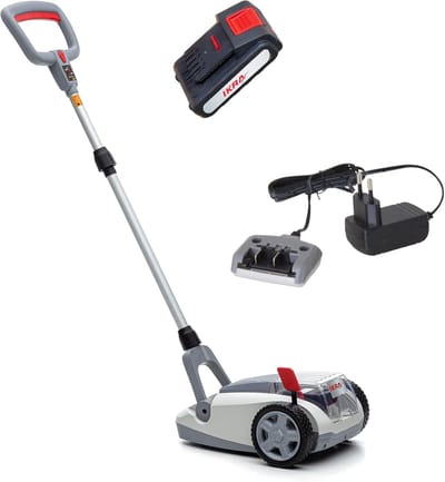Accu Grasmaaier - Mulchmaaier Grasmaaier - Gazon Onderhoud - Borstelloze Motor - 21 cm Maaibreedte - Grijs Rood