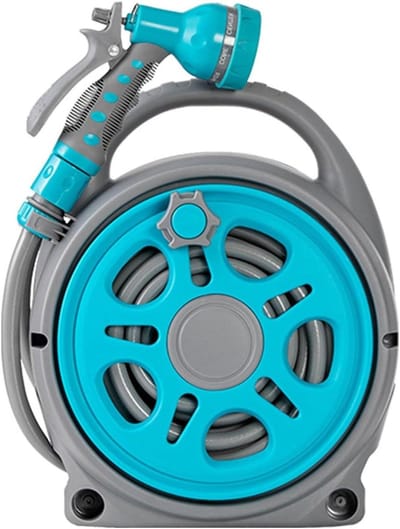 Tuinslanghouder - Slanghaspel - Tuinonderhoud - Ergonomische geleider - 15M slang - Blauw