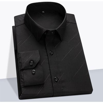 Heren overhemd strijkvrij business casual onderhemd lente en herfst lange mouw overhemd 43