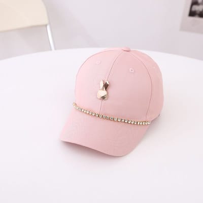 Chapeau pour enfant Casquette de baseball Lapin Mignon et Polyvalent Chapeau de soleil à visière Canard pour Hommes et Femmes 48-52CM beige