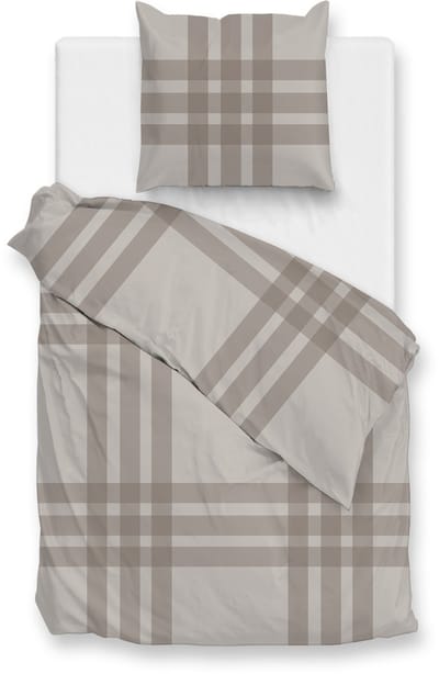 Zohome Rombi Dekbedovertrek - Eenpersoons - 140x200/220 cm - Natural