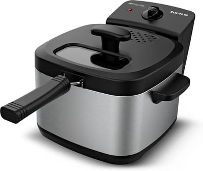 Compacte Friteuse 1,5 L, 2000 W, Temperatuurregeling 150-190°C, Met Deksel