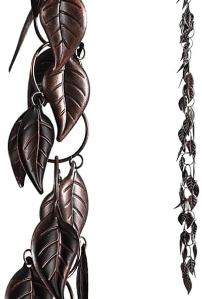 Decoratieve Regenketting 20 cm voor Goten en Regenpijpen - Antiek Koper