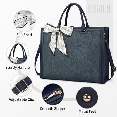Dames Handtas - Grote Shopper - Werk en Reizen - Laptop Compartiment - 40 x 33 cm - Zwart