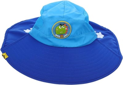 Kinder Zonnehoed - Baby Zomerhoed - Bescherming Tegen Zon - Ademend Katoen - 41 x 37 cm - Blauw