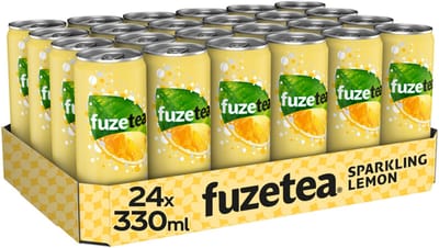 Fuze Tea - Sparkling Lemon Black Tea – 24 x 330 ml – Tray