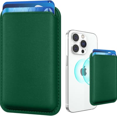 Casemania Portemonnee Pasjeshouder - Groen - Telefoon Card Wallet Geschikt voor MagSafe - Magnetische Kaarthouder Geschikt voor iPhone 12/13/14/15/16/Plus/Pro/Pro Max