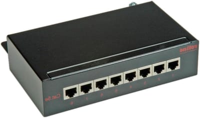 Patchpaneel - Netwerkpaneel Wandmontage - Netwerk Organiseren - Afgeschermde Poorten - 44 x 172 x 140 mm - Zwart
