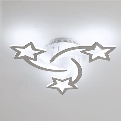 Riserva LED Plafondlamp Meteor Design - 40W - 4500 lm - 6500K Koel Wit - Wit - Moderne Plafonnière voor Woonkamer, Slaapkamer, Keuken en Eetkamer