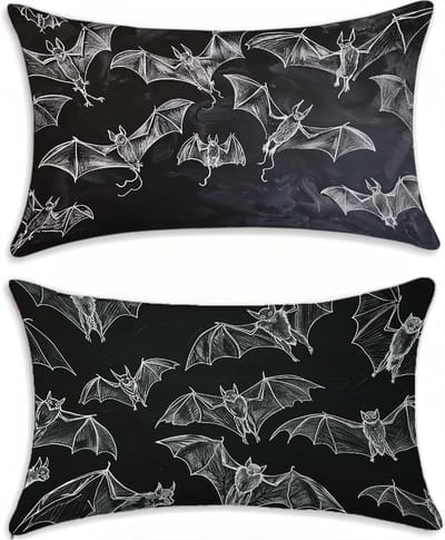 Zwart-witte tuinkussens voor buiten, waterdicht en decoratief, set van 2 langwerpige kussens voor tuinmeubilair, 50 x 91 cm, ideaal voor loungesets en terras.