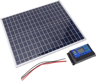 Zonnepaneel Kit - Draagbare Energie - Kamperen en Varen - Dubbele USB Output - 22W - Zwart