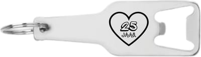 Akyol - 25 jaar flesopener - Hoera 25 jaar - familie - cadeau - 105 x 25mm