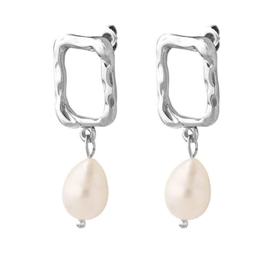Gouden Oorhangers met Subtiele Parel – Minimalistische Klasse | Twinolo
