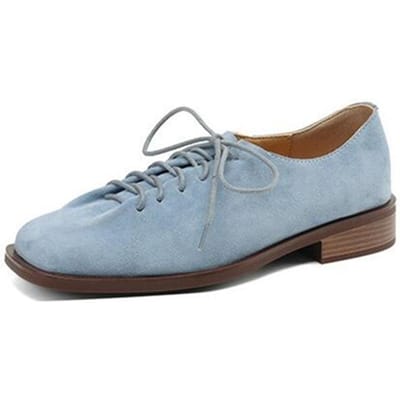 Dames Loafer Met Vetersluiting Nieuwe Lenteschoenen Dames Suède Echt Leer Dames Oxford Schoenen Grote Maat Brits Stijl Dames Schoenen 38