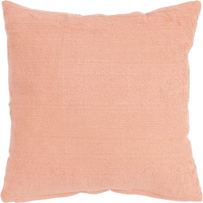 Flannel Peach Kussen | 45 X 45 | Sierkussen Voor Woonkamer Of Slaapkamer
