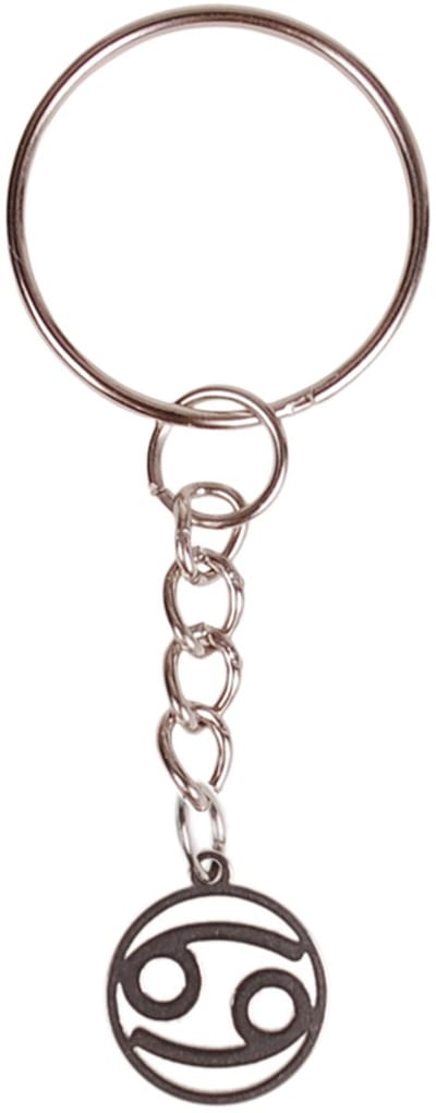 Sleutelhanger/Tashangertje - Zilverkleurige Sleutelring - hanger sterrenbeeld Kreeft