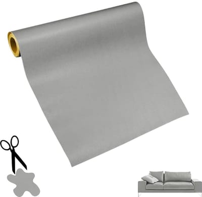 Reparatiedoek - Zelfklevend leer - Meubels herstellen - Sterke hechting - 60 x 137 cm - Donkergrijs