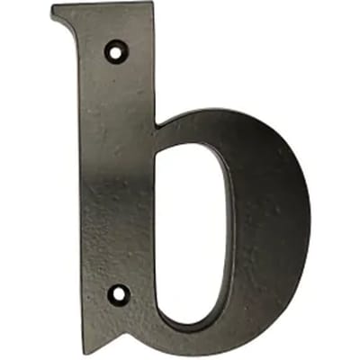 Avenue Letterboekje - B - Metaal - Zwart - Hoogte 10cm