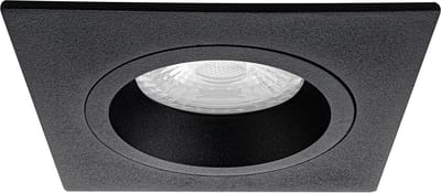 Spot Armatuur GU10 - Proma Rodos Pro - GU10 Inbouwspot - Vierkant - Zwart - Aluminium - 93mm
