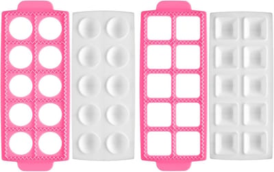 Ravioli Vorm 2-delige Set - Multifunctionele Deegpers - Geschikt voor Ronde en Vierkante Ravioli - Bespaar Tijd in de Keuken (Roze)