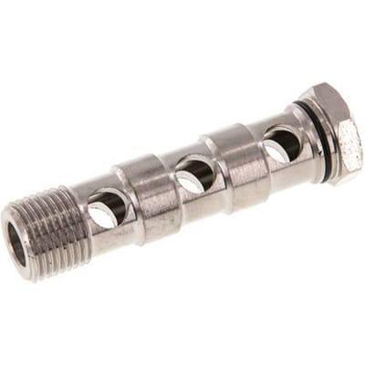 Banjobout 3-weg Vernikkeld Messing G1/2'' Buitendraad NBR