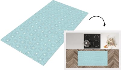 Keukenloper - Loper keuken - Sneeuwvlokken - Winter - Design - Sterren - 120x60 cm - Keukenloper vinyl