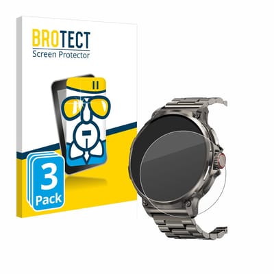 Screenprotector 3 Stuks voor Tesofit Smartwatch 1.85" (rond) Beschermglas transparant